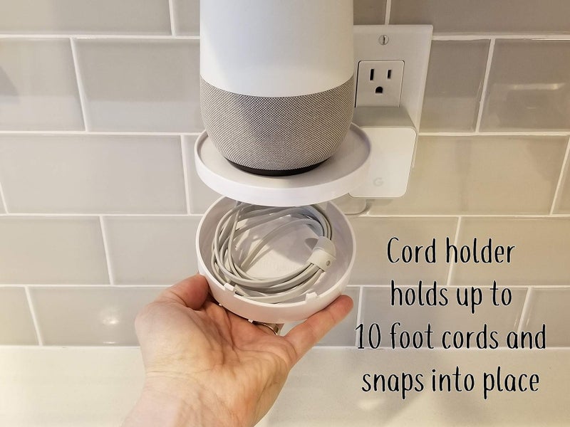 Mount Genie The Easy Outlet Shelf by Mount Genie - Works With All Outlets - 60 Second Install - Hidden Cord Cable Storage - Perfect Google Home Mount, Nest Wifi Mount, for Cameras, Voice Assistants, and More - Image 5